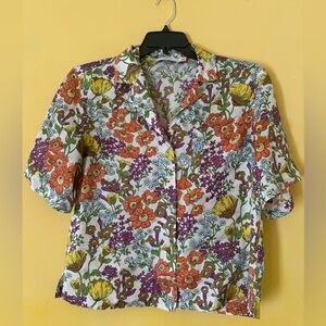 Coach Silk Floral button-down blouse